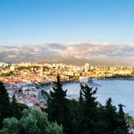 The town of Split in the golden sunset light.