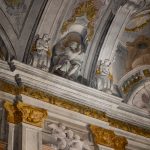 The Italians were masters of trompe l'oeil; making a flat surface look three-dimensional. Almost all the "architecture" here is actually painted onto a flat surface.