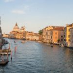 Sunset over the Grand Canal of Venice.