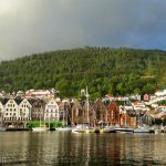 The old town of Bergen after one of its (frequent) rainstorms.