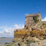 A chapel of Mont Saint-Michel that can only be reached by foot at low tide.