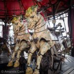 Hippocampi (sea-horses) in the carousel of Les Machines de l'Ile.