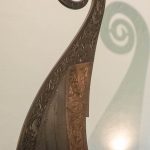 The prow of a Viking burial ship.