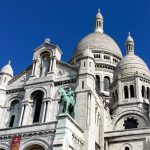 The gleaming white church of Sacre Coeur in Montmartre.