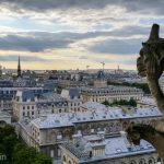 A monster watching over Paris from Notre Dame Cathedral.