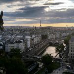 A monster watching over Paris from Notre Dame Cathedral.
