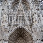 The intricate and elaborate facade of Rouen Cathedral.