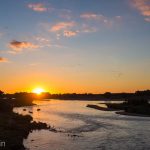 Sunset over the Loire River at Amboise.