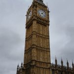 Big Ben under a typical gloomy autumn sky.