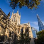 Old and new: Southwark Cathedral and The Shard reaching for the skies.
