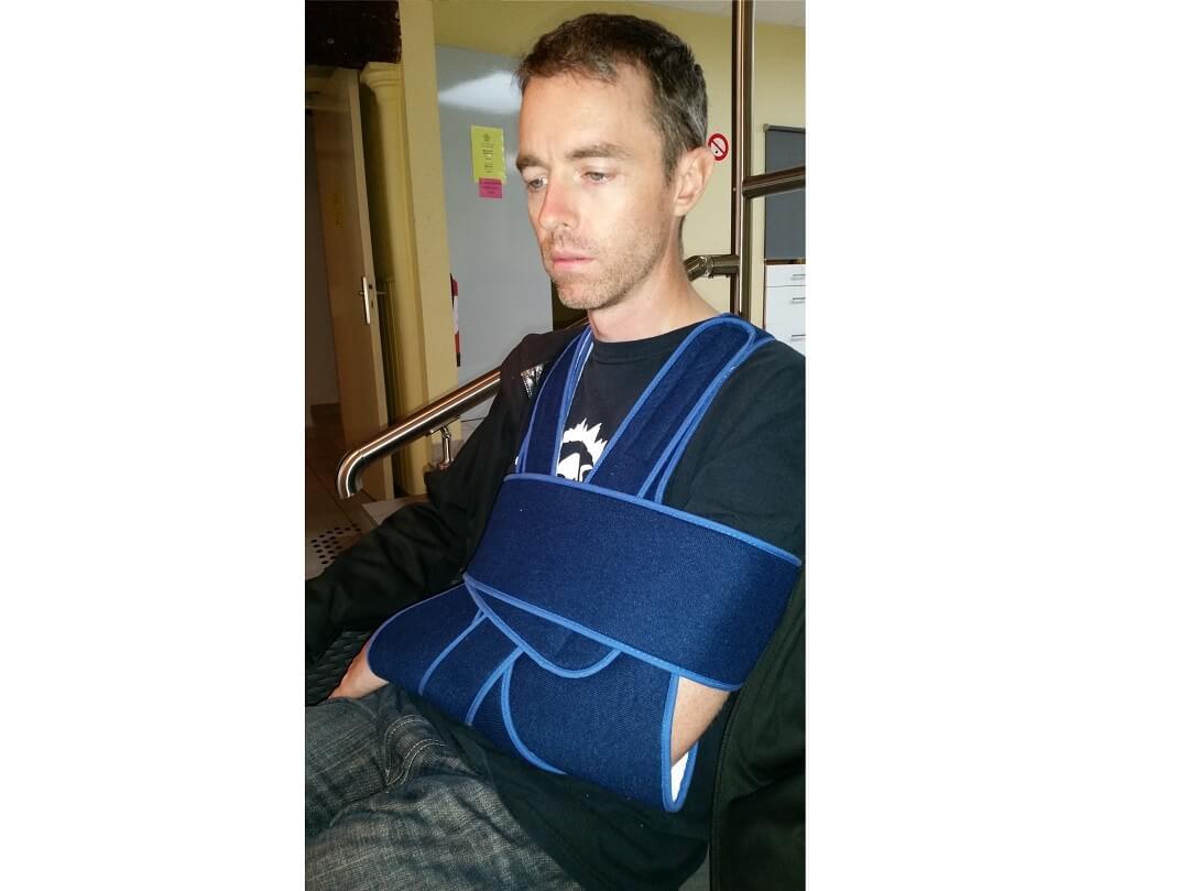 Sad Pedr after getting back from the hospital.