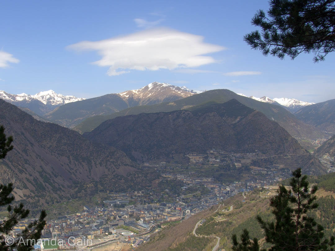 View over Andorra la Vella, the capital of Andorra.