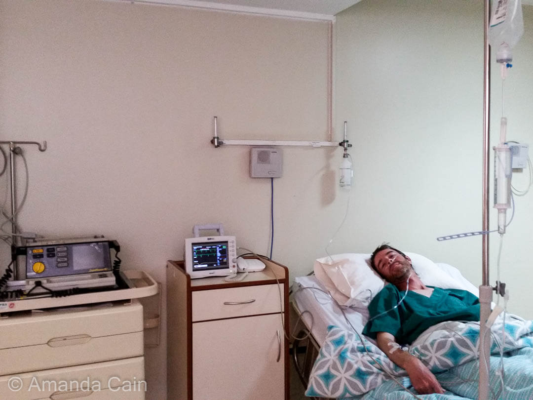 Pedr with all his accessories.