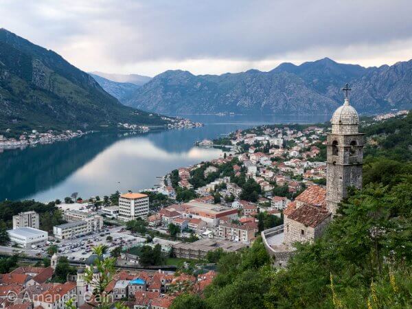 The church of Our Lady of Health overlooking the Bay of Kotor.