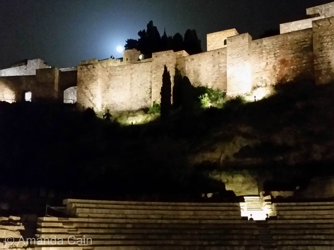The Roman theatre in front of the Moorish fortress in Malaga. The theatre had been buried and forgotten until the 50's when it was rediscovered. This kind of thing happens all the time in Spain.