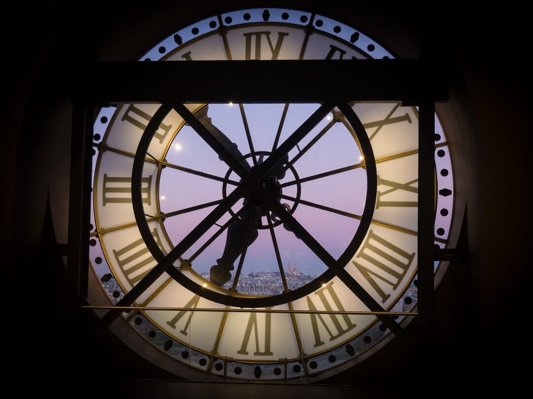 Dusk over Montmartre.
