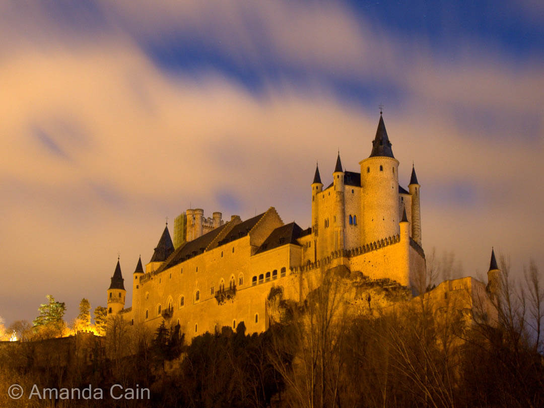 The Alcazar of Segovia which apparently was the inspiration for Disneyland's Cinderella Castle.