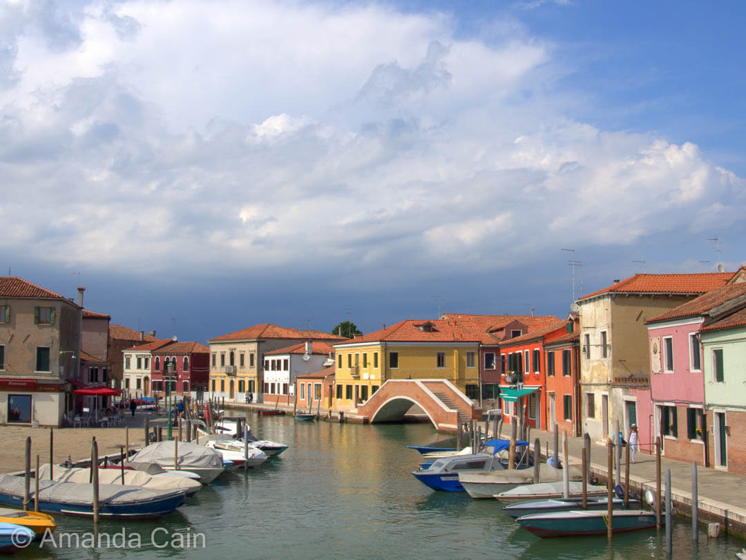 Sunny Murano island in Venice, just before a summer storm hits.