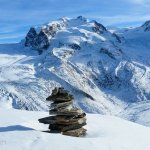 The Gorner Glacier in the Swiss Alps.