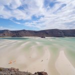 Balandra Beach and its bay at low tide. You can almost cross the bay without getting your feet wet.