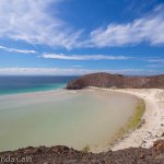 The beach next to Balandra where the tide is slowly draining the water as well.