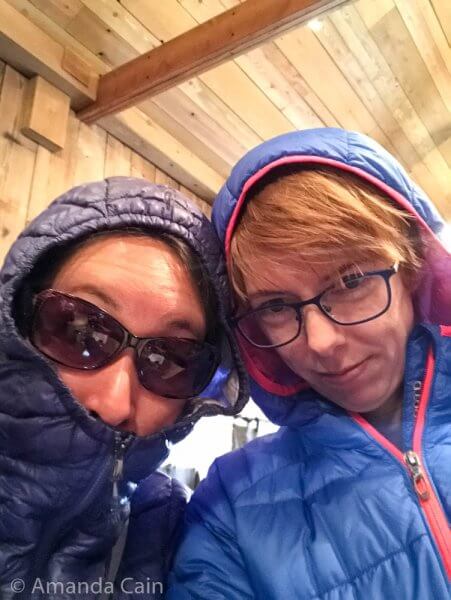 Who would've thought that a visit to a mountaintop winery in winter would be so cold?