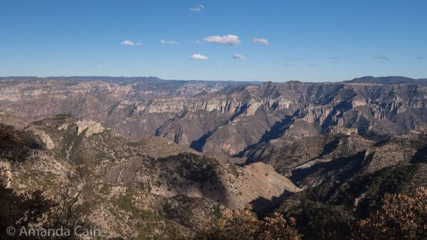 Our first look into the deepest section of Copper Canyon at Posada Barrancas. The canyon is about twice as deep as you can see in this photo.