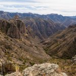 Looking deep into Copper Canyon near the cable car station.