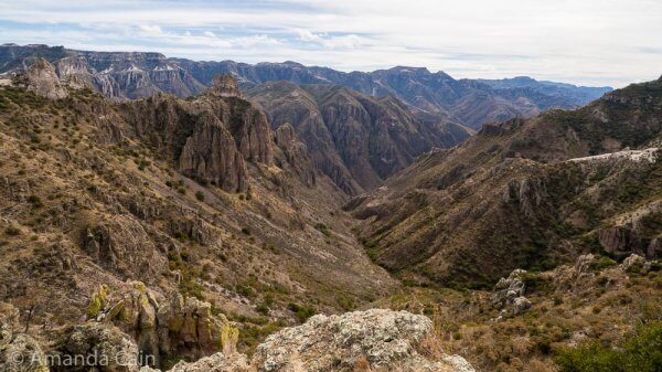 Looking deep into Copper Canyon near the cable car station.