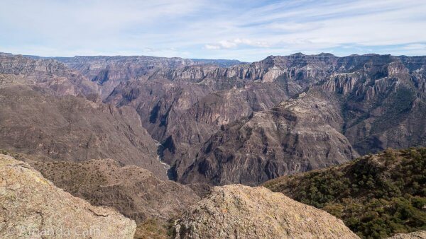 The view from the cable car station lookout. You can actually see the Urique River at the bottom of Copper Canyon from here.