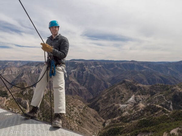 Abseiling down into Copper Canyon!