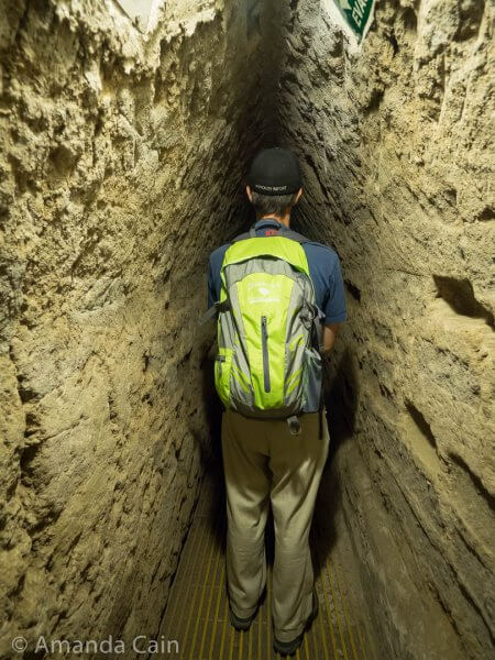 The tunnels under the Great Pyramid of Cholula. It's a bit tight in spots...