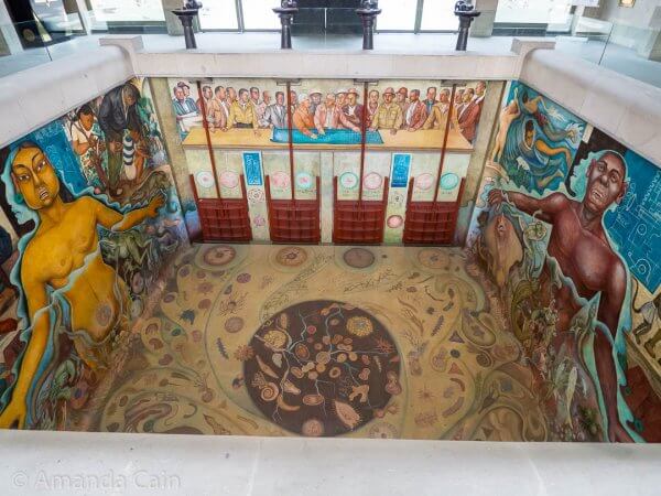 All the important engineers on the project were immortalised in this mural. It's not often that engineers get celebrated.