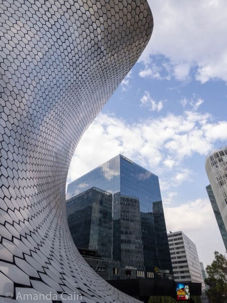 The very modern Soumaya Museum.