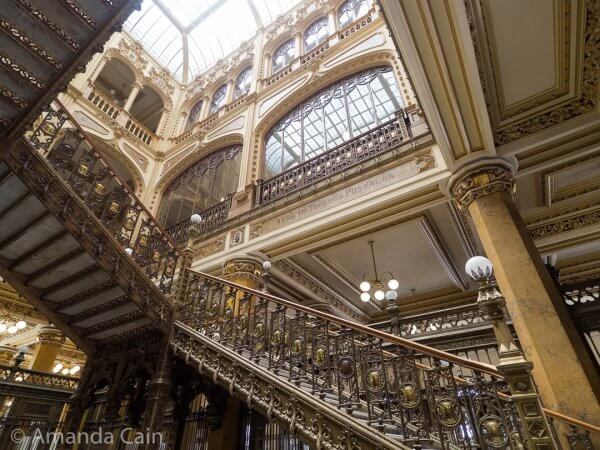 Inside the very ornate Postal Palace in Mexico City.