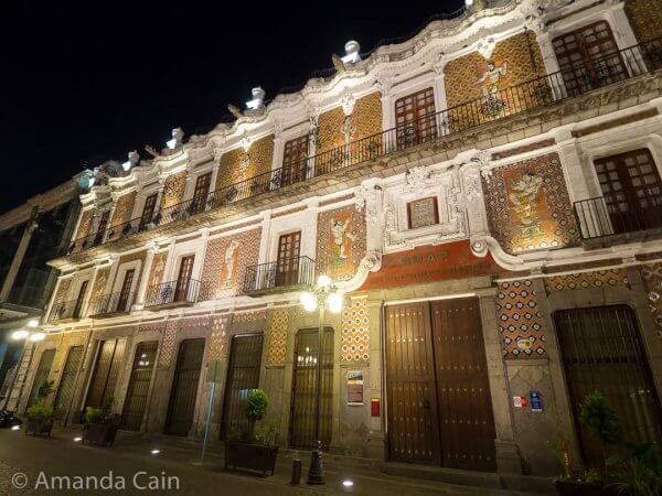The House of the Dolls in Puebla. The story says that the "dolls" (the human figures on the walls) represent government officials from when the house was built. Because the officials wouldn't let the owner build his house the way he wanted, he put them on the front in revenge.