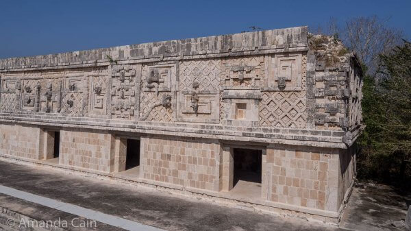 One of the palaces surrounding the Nun's Quadrangle in Uxmal.