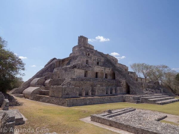 The impressive Temple of Five Levels in Edzna.